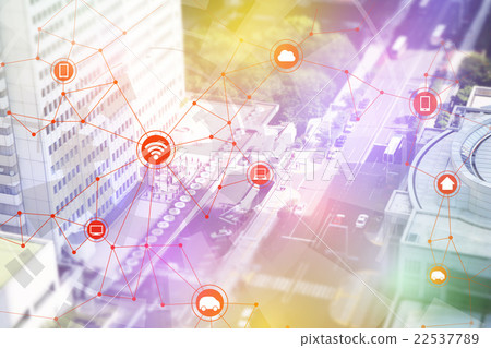 互聯網（物聯網，物聯網）抽像圖像 22537789