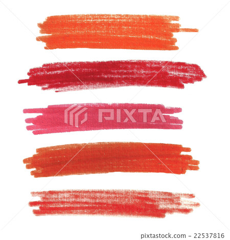 Wax crayon hand drawing design elements set.  22537816