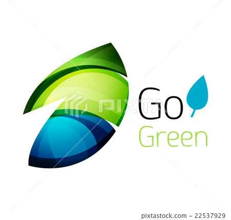 Colorful leaf logo. Geometric abstract icon Colorful leaf logo. Geometric abstract icon 22537929