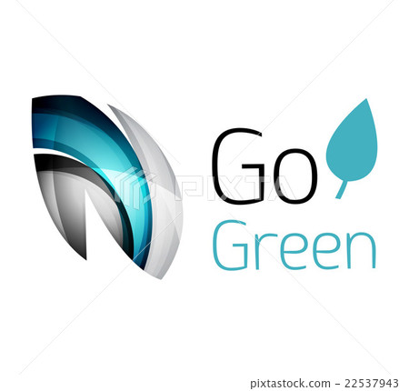 Colorful leaf logo. Geometric abstract icon 22537943
