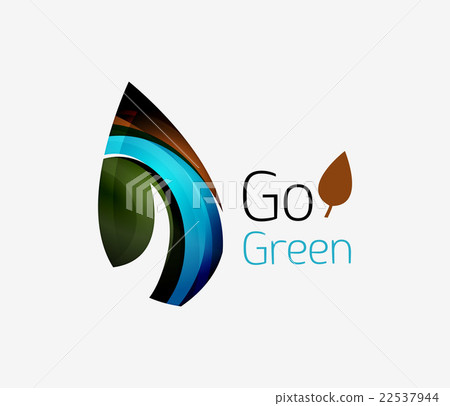 Minimalistic modern abstract leaf design, nature 22537944