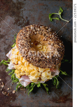 Stock Photo: Whole Grain bagel