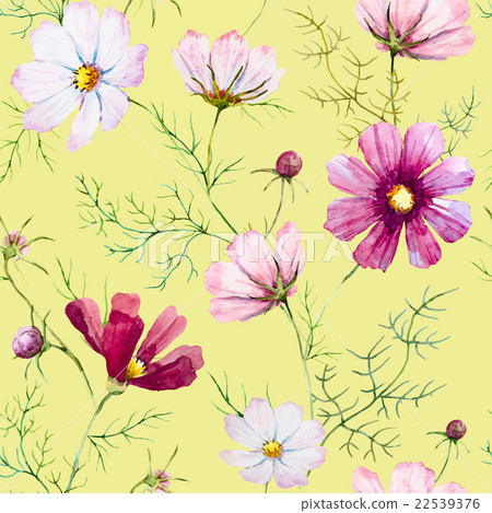 Watercolor wild flowers pattern Watercolor wild flowers pattern 22539376