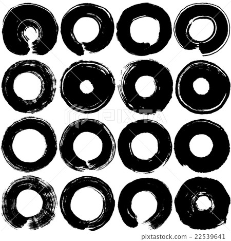Calligraphy circle Brush Illustration 16 types 22539641