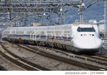 Stock Photo: bullet train, shinkansen, n700 series