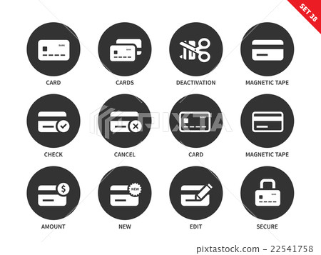 Credit card icons on white background 22541758