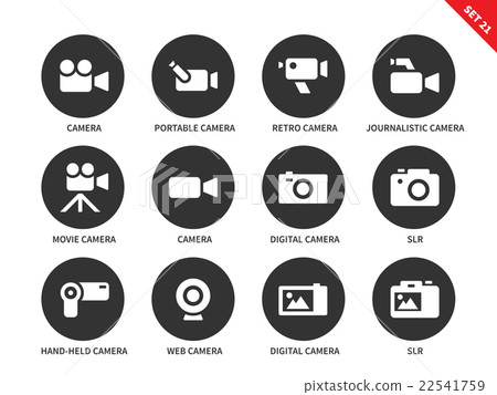 Camera icons on white background Camera icons on white background 22541759