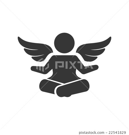 Angel Silhouette Logo. Man with Wings Sign. Vector Angel Silhouette Logo. Man with Wings Sign. Vector 22541829