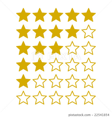 Simple Rating Stars on White background. Vector 22541854