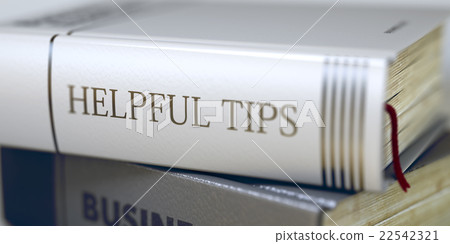 Helpful Tips Concept. Book Title. 22542321