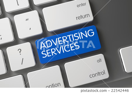 Advertising Services CloseUp of Keyboard. Advertising Services CloseUp of Keyboard. 22542446
