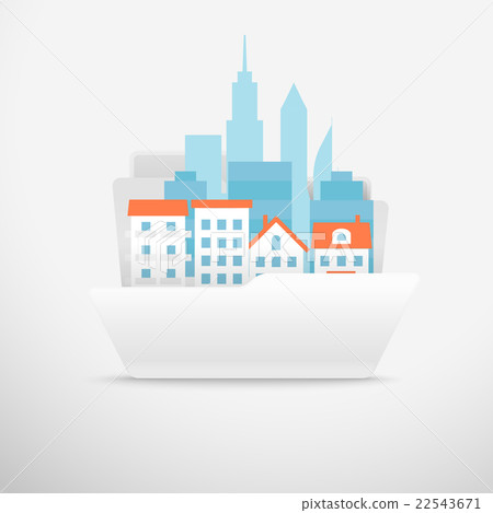 Stock Illustration: Computer interface folder vector illustration