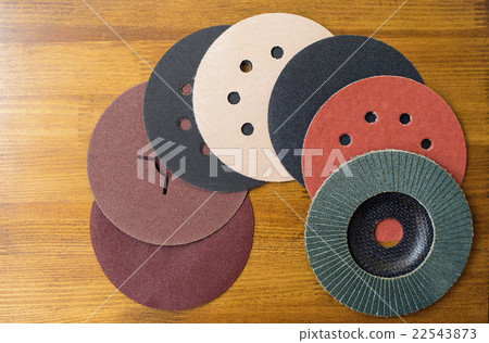 Abrasive materials - sheetof sandpaper and disks  22543873