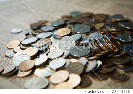 Russian rubles coins close up Russian rubles coins close up 22544138