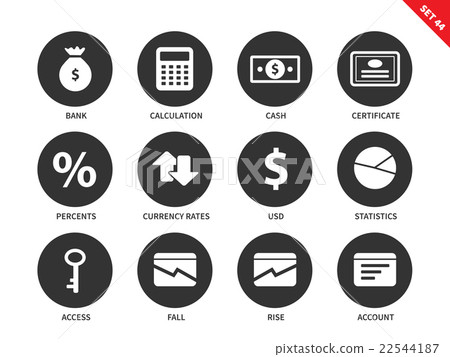 Economy icons on white background Economy icons on white background 22544187