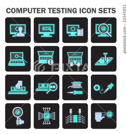 Computer test icon - Stock Illustration [22545051] - PIXTA