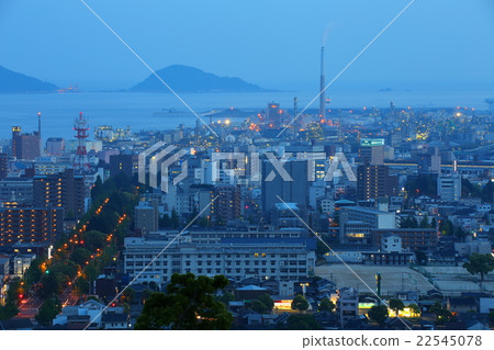 Shunan factory night view 22545078