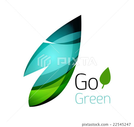 Abstract leaf icon. Eco nature geometric logo Abstract leaf icon. Eco nature geometric logo 22545247