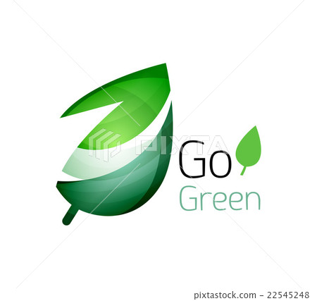 Geometric abstract leaf business logo 22545248