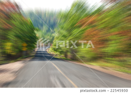 Road in Countryside with zoom blur technique Road in Countryside with zoom blur technique 22545930