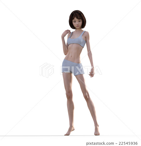 Female body part of beautiful leg perming 3DCG illustration material 22545936