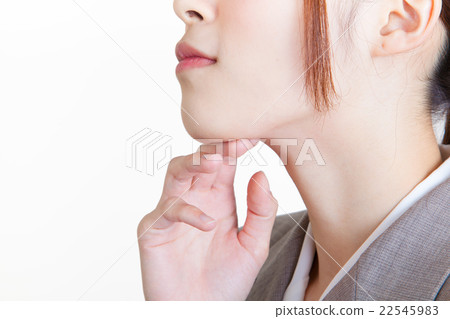 Young lady's face up profile 22545983