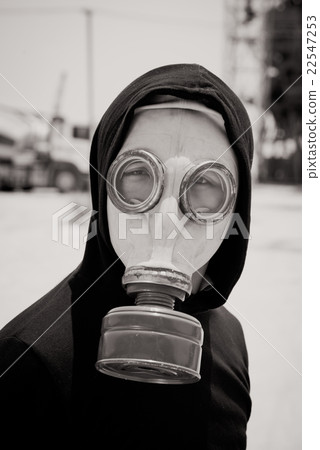 Man in gasmask 22547253