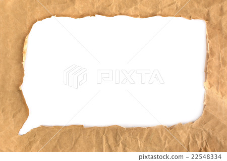 Crumpled grunge brown paper bubble isolated Crumpled grunge brown paper bubble isolated 22548334