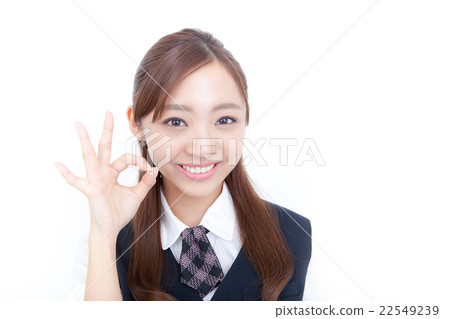 接收一個好的跡象接收女兒看著相機 22549239