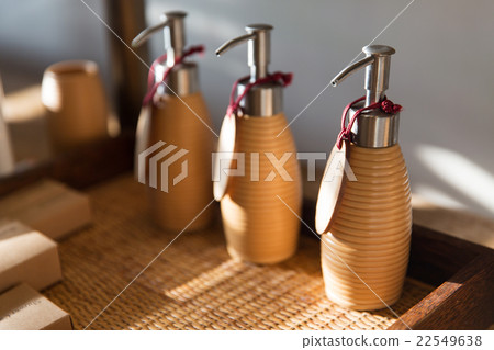 close up of liquid soap or body lotion at bathroom close up of liquid soap or body lotion at bathroom 22549638