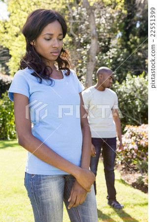 Young couple after having fight ignoring each other 22551399