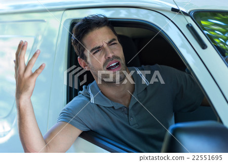 Irritated man gesturing 22551695
