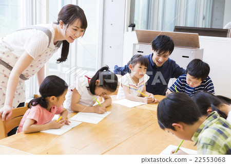 Elementary school students, young women and men 22553068