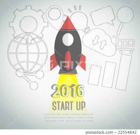 flat design startup concept - Stock Illustration [22554642] - PIXTA