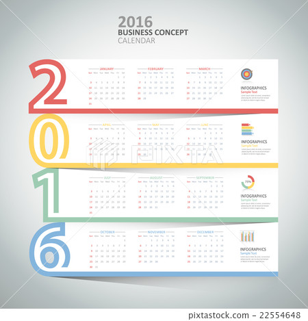 Design template 2016 calendar, Design template 2016 calendar, 22554648