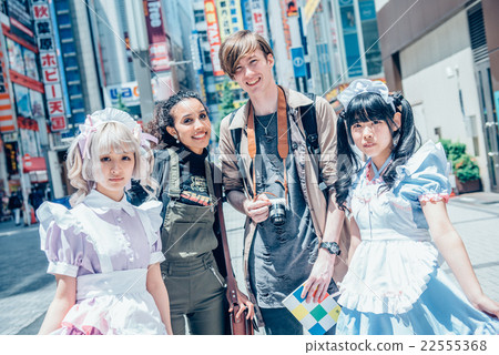 Foreigners sightseeing in Akihabara Foreigners sightseeing in Akihabara 22555368