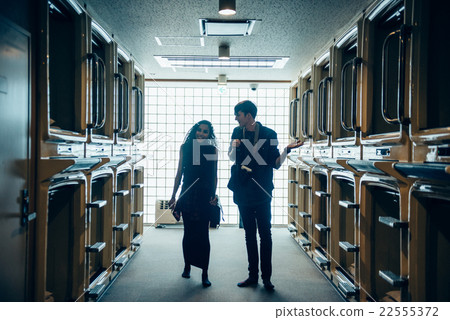 Foreigners staying at the capsule hotel Foreigners staying at the capsule hotel 22555372