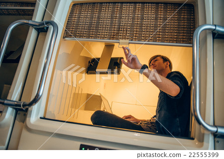 Foreigners staying at the capsule hotel Foreigners staying at the capsule hotel 22555399