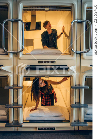 Foreigners staying at the capsule hotel Foreigners staying at the capsule hotel 22555410