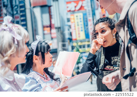 Foreigners sightseeing in Akihabara 22555522