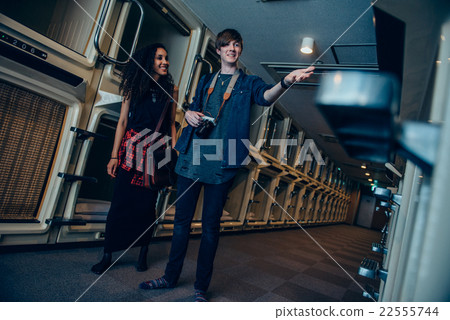 Foreigners staying at the capsule hotel Foreigners staying at the capsule hotel 22555744