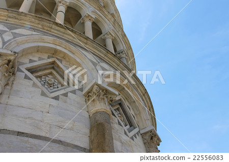 Part of bell tower of Cathedral .  Pisa. Italy 22556083