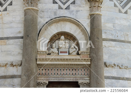 Part of bell tower of Cathedral . Pisa. Italy 22556084