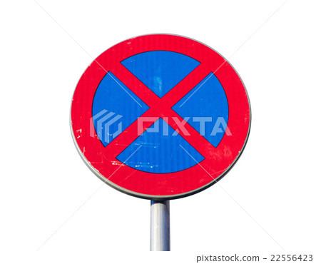 Standing is prohibited. Road sign isolated Standing is prohibited. Road sign isolated 22556423