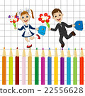 fun children run to school colored pencils 22556628