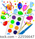 bright colored balloons and watercolor 22556647