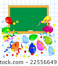 bright colored balloons and blackboard 22556649