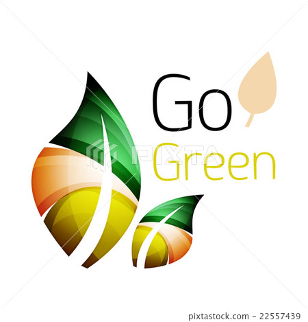 Colorful leaf logo. Geometric abstract icon Colorful leaf logo. Geometric abstract icon 22557439