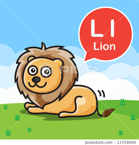 L Lion color cartoon and alphabet for children - Stock Illustration  [22558609] - PIXTA