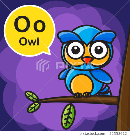 O Owl color cartoon and alphabet for children 22558612